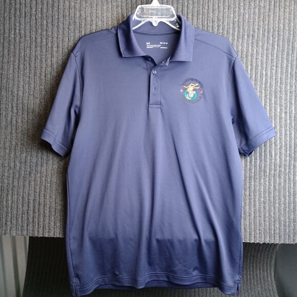 Under Armour Marine Corps War College Polo Shirt Blue - Picture 1 of 7